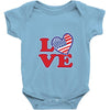 star spangled hammered Baby Onesie