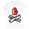 let's go camping Ladies Fitted T-Shirt