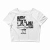 ride the wave california Crop Top