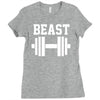 new beast dumbbell muscle Ladies Fitted T-Shirt