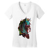 zombie horse new Women's V-Neck T-Shirt