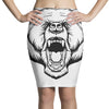 angry bear head Pencil Skirts