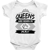 Queens Are Born In May Baby Onesie