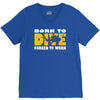 born to dive forced to work V-Neck Tee