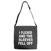 i flexed and the sleeves fell off Adjustable Strap Totes