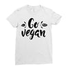 go vegan 2 Ladies Fitted T-Shirt