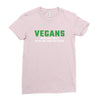 Vegans We're Not Crazy We're Just From The Future White Ladies Fitted T-Shirt