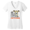This Girl Loves Her Greyhound Women's V-Neck T-Shirt