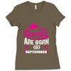 Queens Are Born in September Ladies Fitted T-Shirt