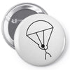 stick man skydiving Pin-back button