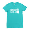 vacation alpaca bag animal humor funny Ladies Fitted T-Shirt