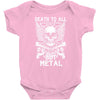death to all but metal Baby Onesie