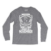 Never Underestimate Dog Rescuer Who Was Born November Long Sleeve Shirts