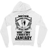 Never Underestimate Old Man Who Was Born January Zipper Hoodie