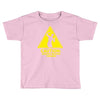 caution shapes being thrown printed Toddler T-shirt