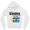 grandma moon&amp;back Zipper Hoodie