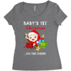 baby 1st christmas Women's Triblend Scoop T-shirt
