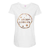 i accept cookies brown Maternity Scoop Neck T-shirt