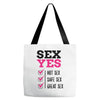 SEX YES HOT SEX SAFE SEX GREAT SEX Tote Bags