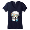 skull holiday Women's V-Neck T-Shirt