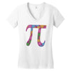 spring pi tshirts  flowery colorful pi day gifts Women's V-Neck T-Shirt