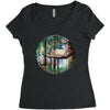 Stitch And Totoro Women's Triblend Scoop T-shirt