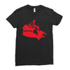 Canada Continent Roots Ladies Fitted T-Shirt