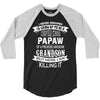 Super Cool Papaw Of A Freaking Awesome Grandson 3/4 Sleeve Shirt