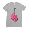 boxing gloves breast cancer Ladies Fitted T-Shirt