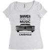 driver picks the music passenger shuts his cakehole Women's Triblend Scoop T-shirt