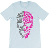 two coloured patterned skull   mens funny T-Shirt