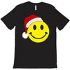 smiley face wears santa hat merry christmas T-Shirt