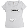 I am Hungry! - Me Too! Mom and Baby Talking Women's Triblend Scoop T-shirt