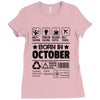 Born In October Ladies Fitted T-Shirt