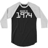 made in 1974 birthday celebration funny retro 3/4 Sleeve Shirt