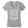 in a world full of grinches be a cindy lou who Women's V-Neck T-Shirt