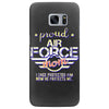 military, women's proud air force mom of her military son u Samsung Galaxy S7 Edge