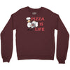 pizza is love pizza is life Crewneck Sweatshirt
