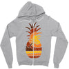 pineapple and beach Zipper Hoodie