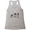 swim bike and run Racerback Tank