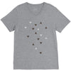 DOWN UP / scandi white / warm grey / flax / lavender V-Neck Tee