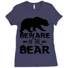 Beware Of The Bear Ladies Fitted T-Shirt