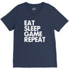 eat sleep game repeat V-Neck Tee