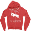 j'peux pas j'ai &eacute;quitation blc Zipper Hoodie