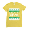reindeer christmas ugly sweater Ladies Fitted T-Shirt