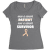 Once a Cancer Patient Now a Cancer Survivor Women's Triblend Scoop T-shirt