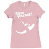 save yourself Ladies Fitted T-Shirt