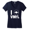 i love vinyl Women's V-Neck T-Shirt