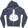 middle finger Zipper Hoodie