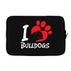 I Love Bulldogs Laptop cover
